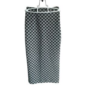 AMERICAN APPAREL Black & White Chevron Pencil Stretch Jacquard Skirt Sz XS
